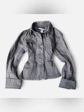 Brown Button-Front Jacket